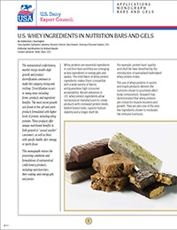 whey ingredients in nutrition bars and gels